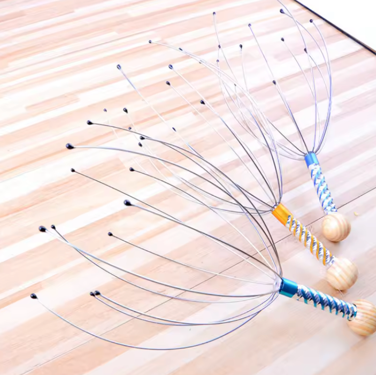 Octopus Head Massager Scalp Massager Relaxation Tiredness Metal Head Relax Massager